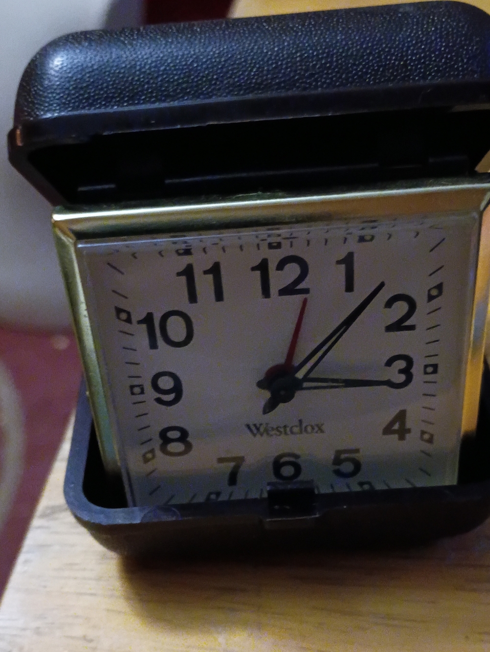 Gold Travel Alarm Clock - Black Case